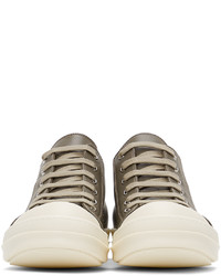 Rick Owens Taupe Calfskin Low Sneakers