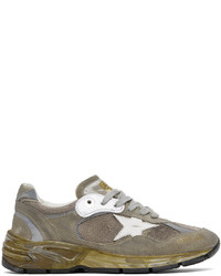Golden Goose Taupe Dad Star Sneakers