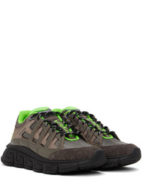 Versace Taupe Green Trigreca Sneakers