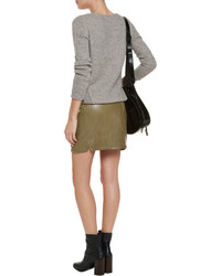 Rebecca Minkoff Vixen Whipstitched Leather Mini Skirt