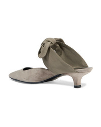 The Row Coco Leather And Satin Mules