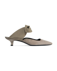 The Row Coco Leather And Satin Mules