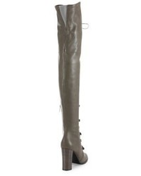Jimmy Choo Maloy Leather Over The Knee Lace Up Boots