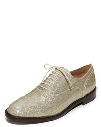 Olive Leather Oxford Shoes