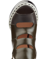 Fendi Leather Platform Sandals