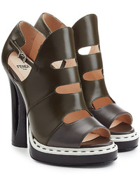 Fendi Leather Platform Sandals