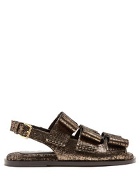 Marni Triple Bow Slingback Leather Sandals