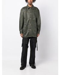 Andersson Bell Faux Leather Shirt Jacket