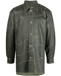 Andersson Bell Faux Leather Shirt Jacket