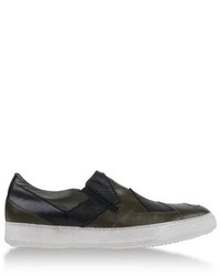 Olive Leather Sneakers