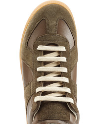 Maison Margiela Leather And Suede Replica Sneakers