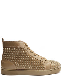 Christian Louboutin Louis Spike Embellished High Top Trainers