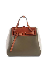 Loewe Mini Lazo Leather Canvas Bag