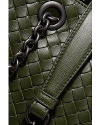 Bottega Veneta Shopper Large Intrecciato Leather Tote Army Green