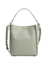AllSaints Small Kathi Studded Northsouth Leather Tote