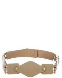 Olive Leather Waist Belt