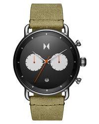 MVMT Blacktop Chronograph Leather Watch