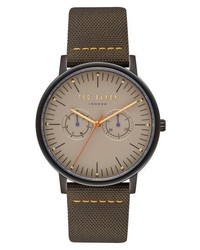 Ted Baker London Brit Leather Strap Watch