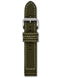Fossil Defender 20mm Leather Watch Strap Olive Green