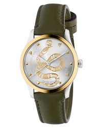 Gucci G Timeless Snake Leather Watch