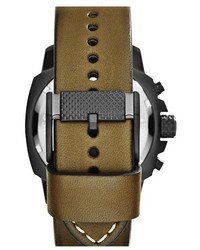 Fossil Modern Machine Chronograph Leather Strap Watch 45mm