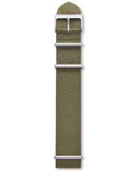 Fossil Saffiano Leather 22mm Watch Strap Olive