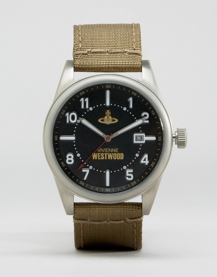 Vivienne Westwood Green Leather Strap Watch 339 Asos Lookastic