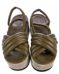 Isabel Marant Leather Wedge Sandals W Tags