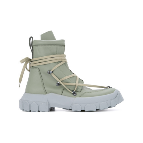 Rick Owens Lace Up Hiking Boots, $1,312 | farfetch.com | Lookastic