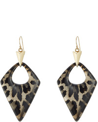 Olive Leopard Earrings