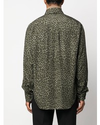 Tom Ford Leopard Print Long Sleeve Shirt