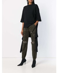 T by Alexander Wang Leopard Printed Jogger Trousers