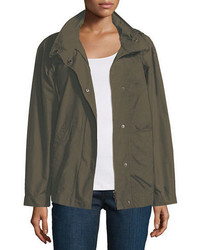 Eileen Fisher Snap Front Hooded Jacket