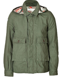 Golden Goose Deluxe Brand Golden Goose Cotton Parka With Hood In Military Greenflowers