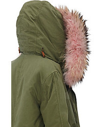 Mr And Mrs Italy Canvas Fur Trimmed Parka