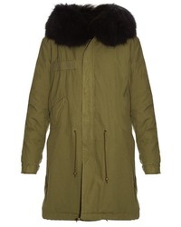 Mr Mrs Italy Fur Lined Canvas Parka