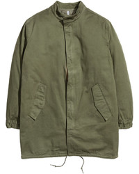 H&M Parka And Quilted Liner Jacket Khaki Green