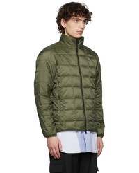 TAION Khaki High Neck Quilted Down Jacket