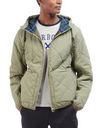 Barbour Quibb Quilted Zip Up Hooded Jacket In Lt Mossivy At Nordstrom