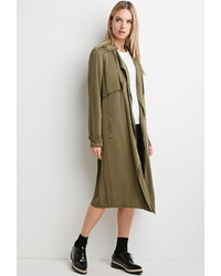 Forever 21 Contemporary Life In Progress Open Front Trench Coat
