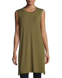 Eileen Fisher Sleeveless Long Lightweight Jersey Tunic