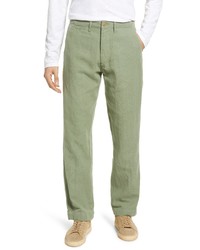 WYTHE Cotton Linen Chino Pants In Faded Olive At Nordstrom