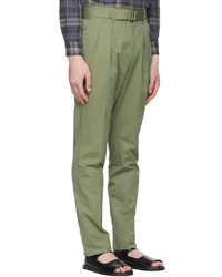 Ring Jacket Green Cotton Linen Trousers