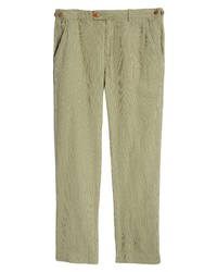 Corridor Open Weave Linen Cotton Trousers In Olive At Nordstrom