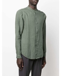 Costumein Band Collar Linen Shirt