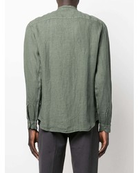 Costumein Band Collar Linen Shirt