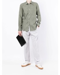 Canali Button Up Linen Shirt
