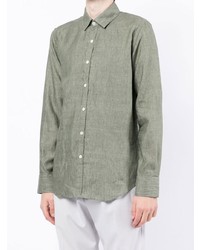 Canali Button Up Linen Shirt