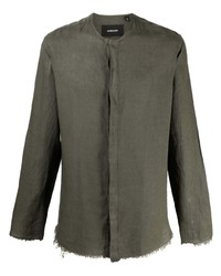 Costumein Collarless Linen Shirt