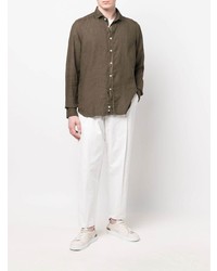Canali Linen Long Sleeved Shirt
